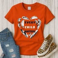 Every Child Matters Feather Heart Women's T-Shirt thumb 3
