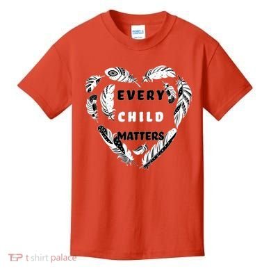 Every Child Matters Feather Heart Kids T-Shirt