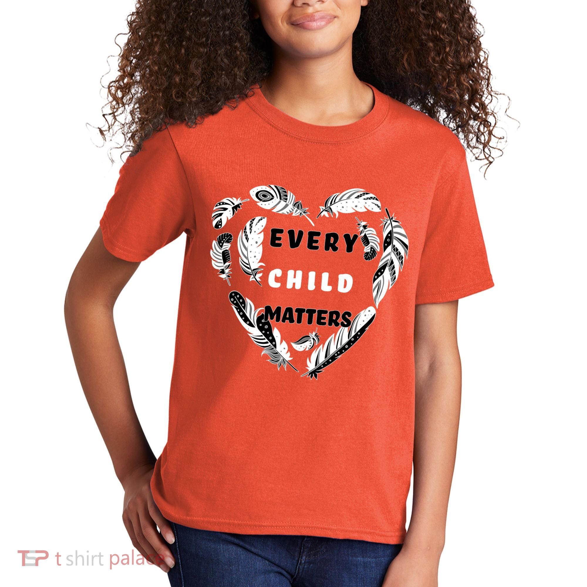 Every Child Matters Feather Heart Kids T-Shirt