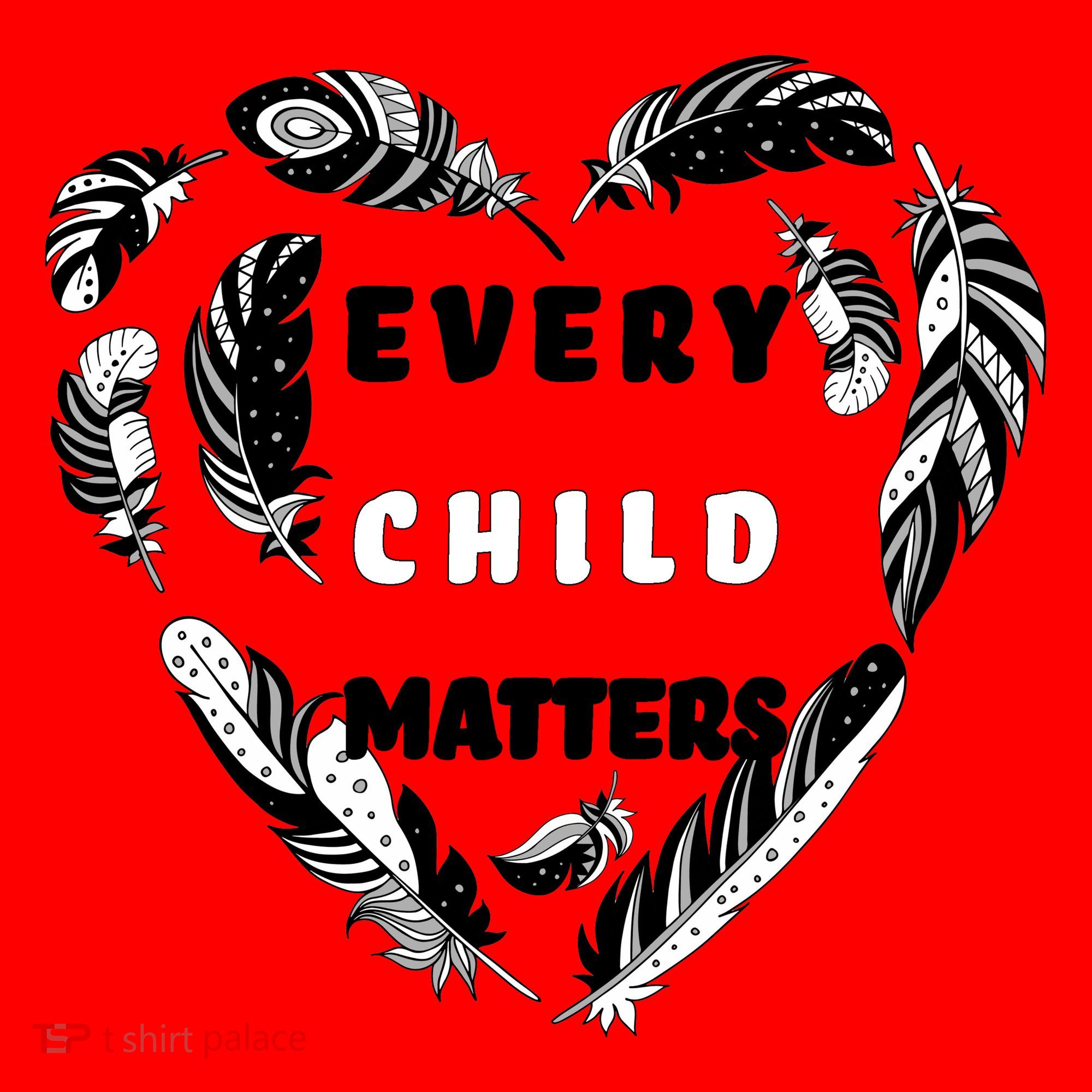 Every Child Matters Feather Heart Santa Hat