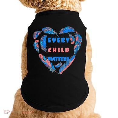 Every Child Matters Feather Heart Colorful Doggie Tank