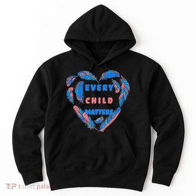 Every Child Matters Feather Heart Colorful Hoodie