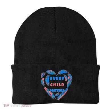 Every Child Matters Feather Heart Colorful Beanie
