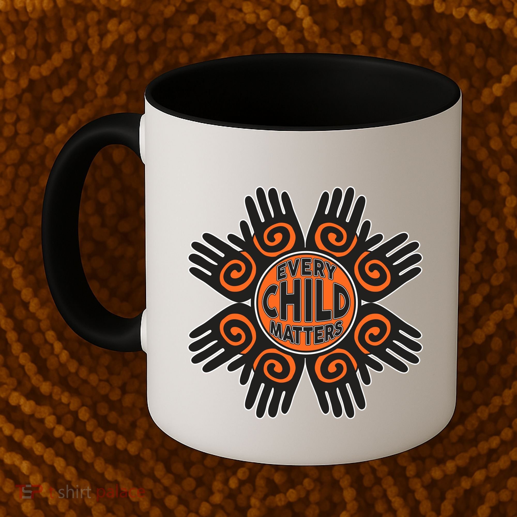 Every Child Matters Native American Hand Pattern Coffee Mug