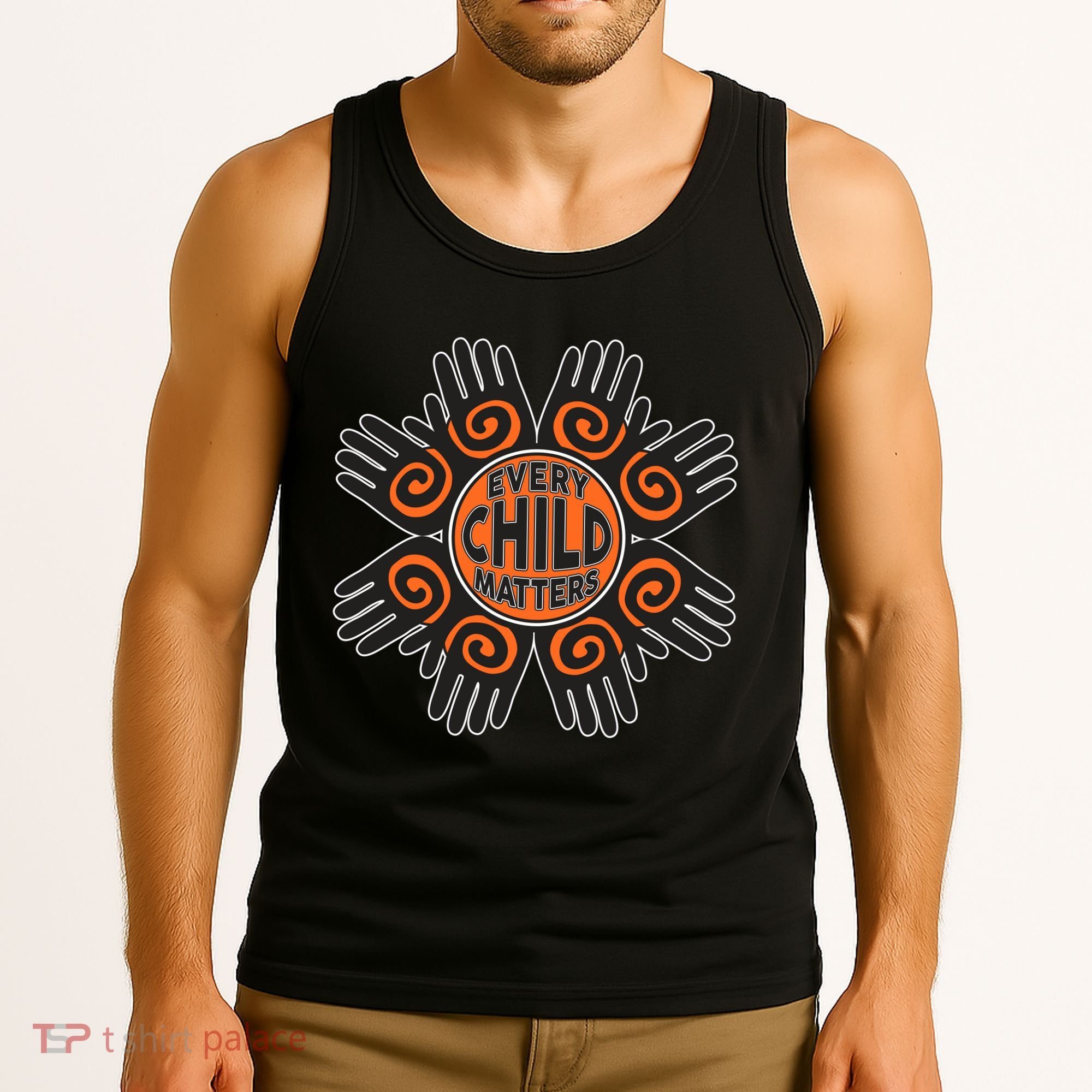 Every Child Matters Native American Hand Pattern Tank Top