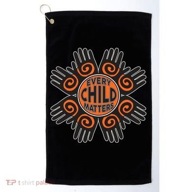 Every Child Matters Native American Hand Pattern Golf Towel