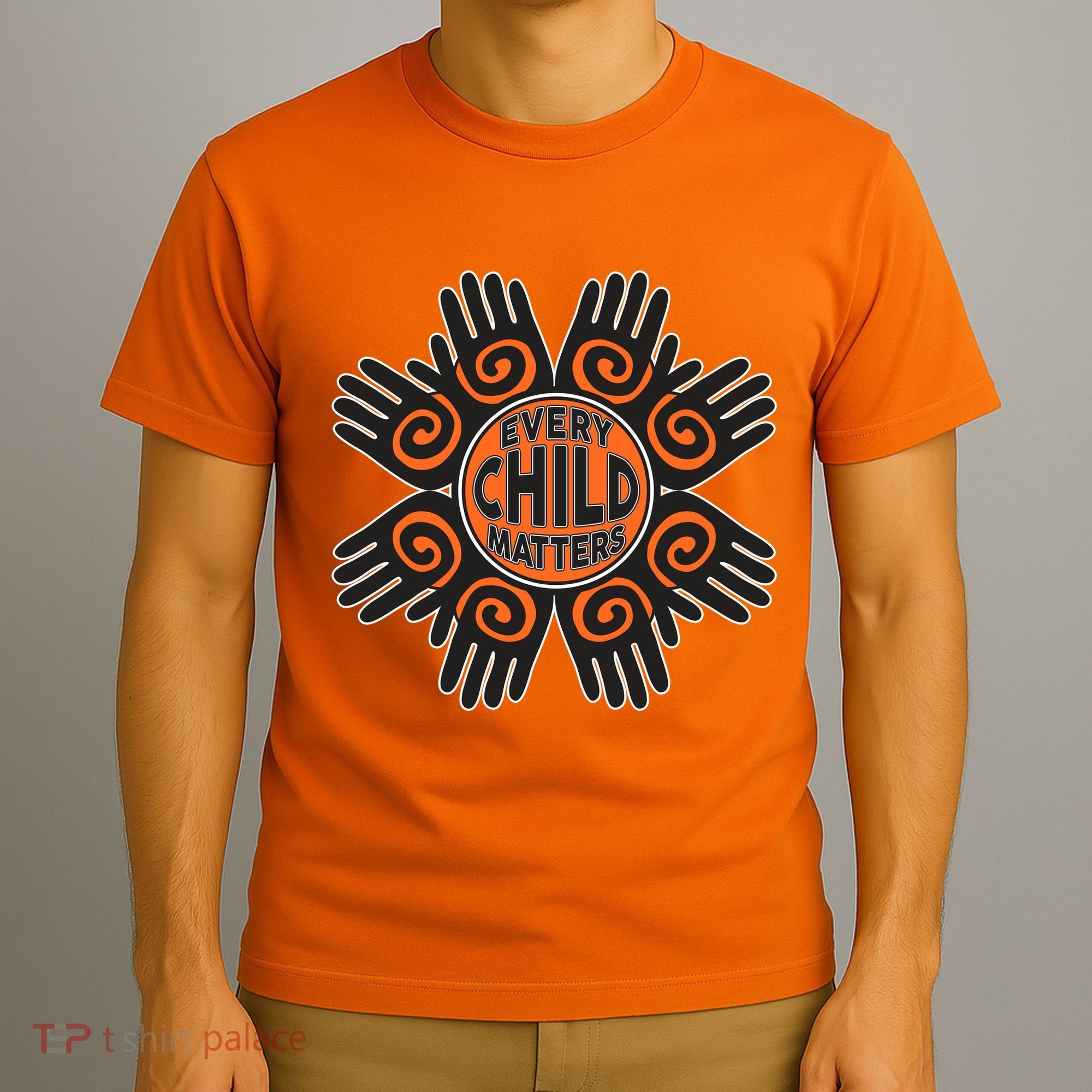 Every Child Matters Native American Hand Pattern T-Shirt