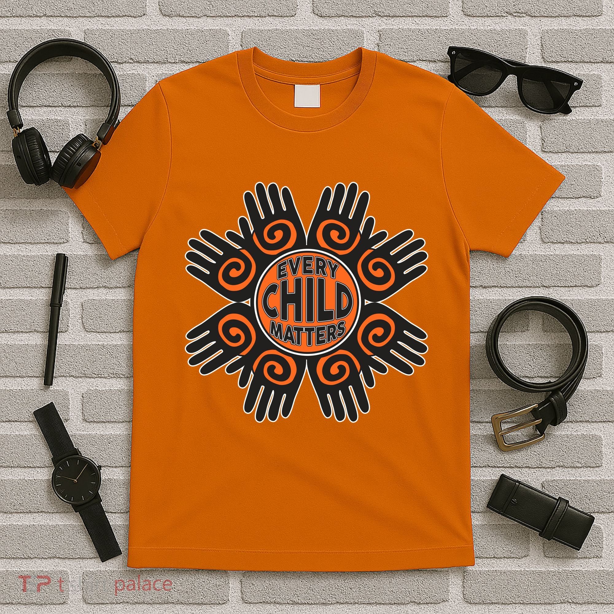 Every Child Matters Native American Hand Pattern T-Shirt