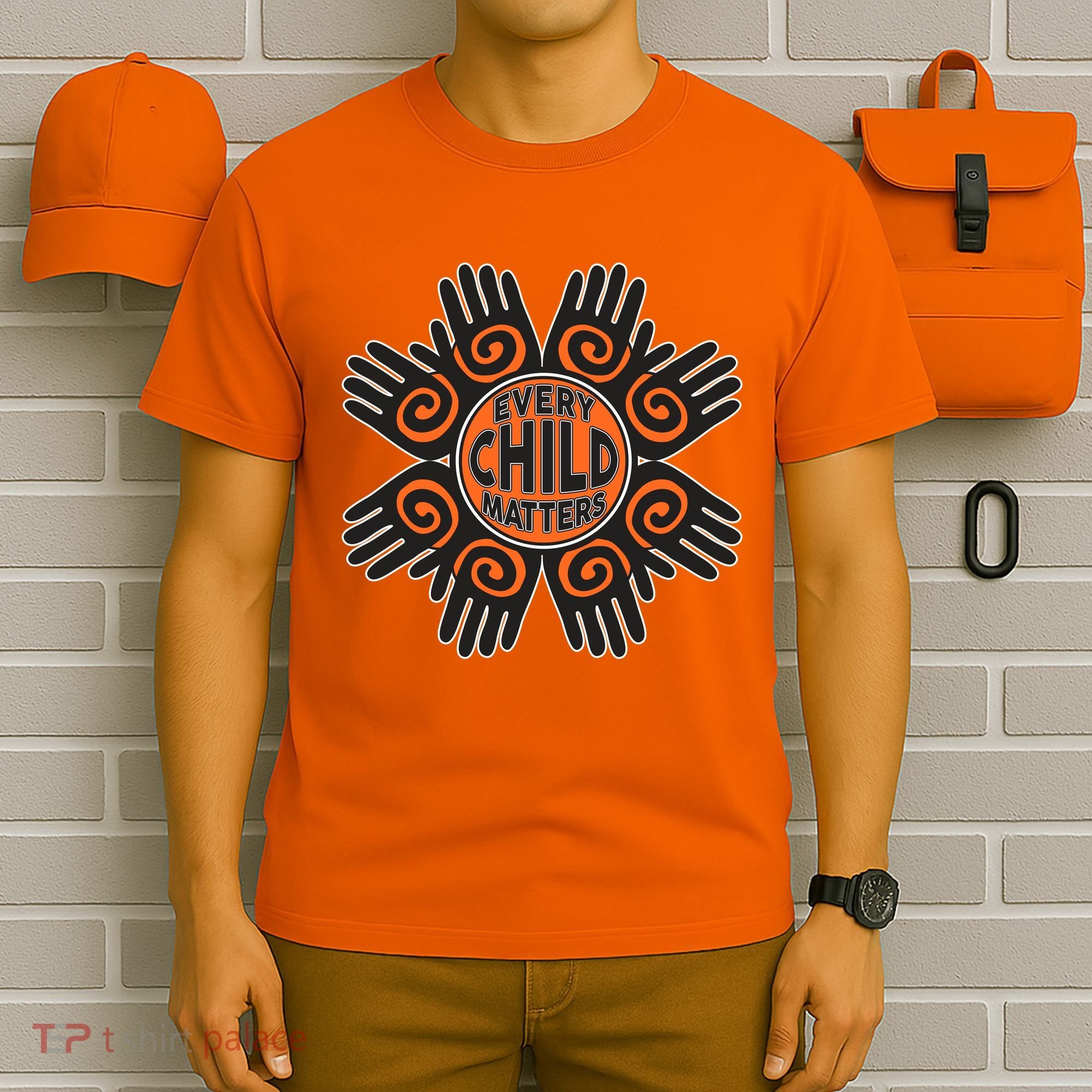 Every Child Matters Native American Hand Pattern T-Shirt