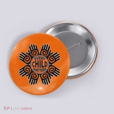 Every Child Matters Native American Hand Pattern Button