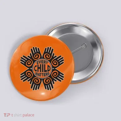 Every Child Matters Native American Hand Pattern Button