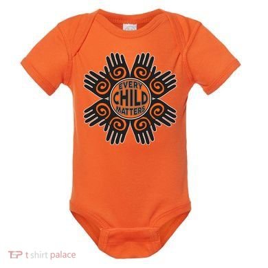 Every Child Matters Native American Hand Pattern Baby Bodysuit