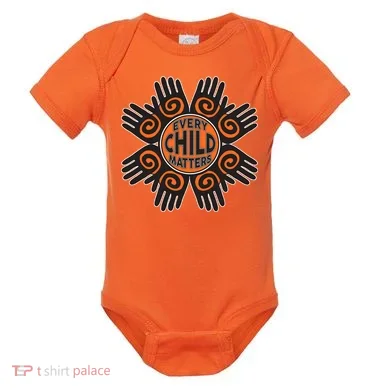 Every Child Matters Native American Hand Pattern Baby Bodysuit