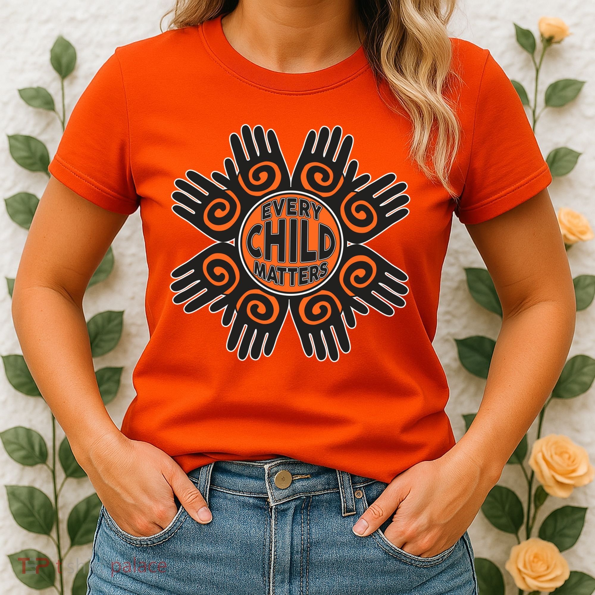Every Child Matters Native American Hand Pattern Women's T-Shirt