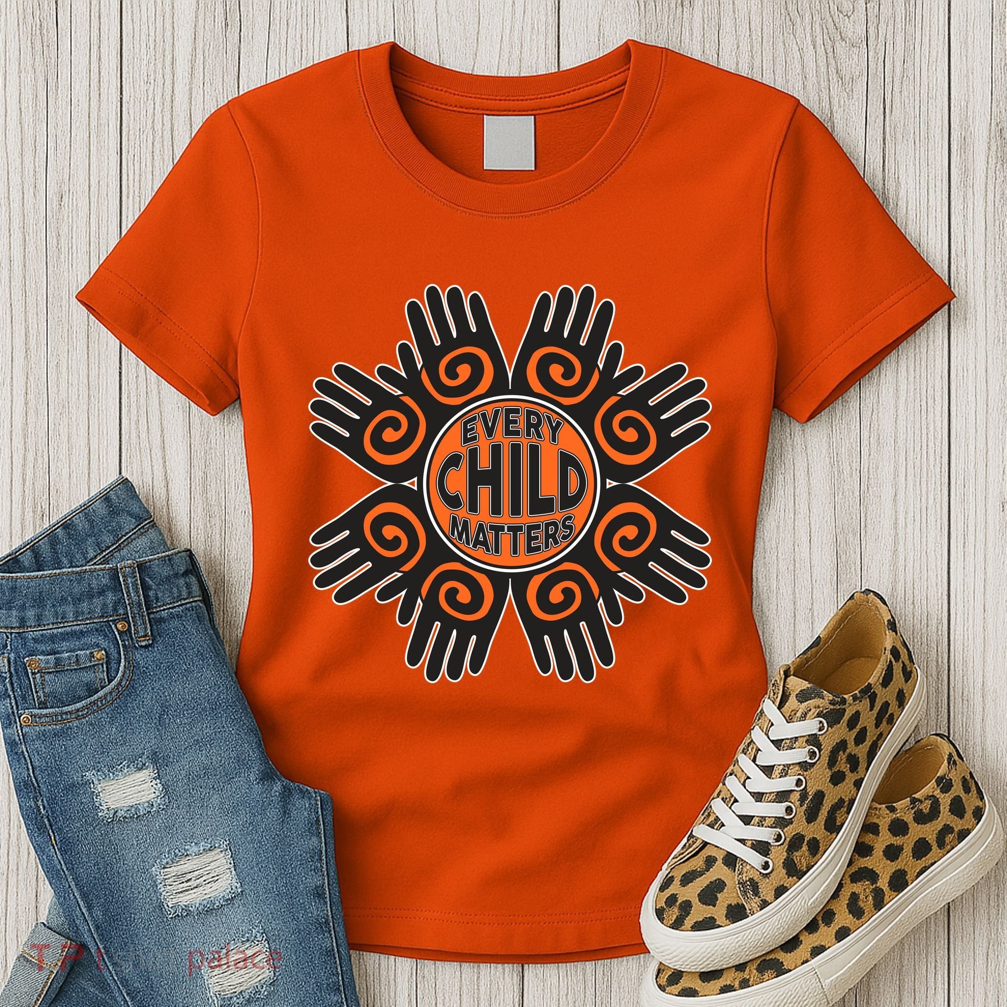 Every Child Matters Native American Hand Pattern Women's T-Shirt