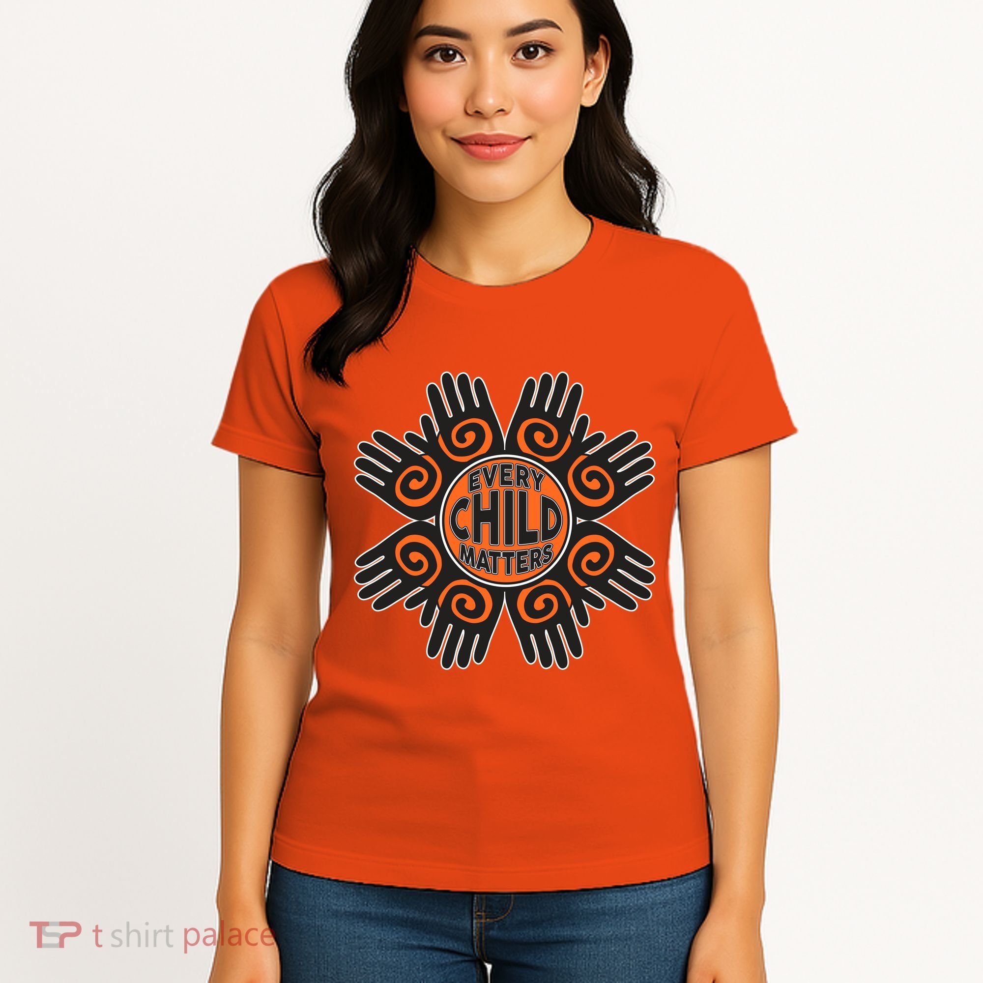 Every Child Matters Native American Hand Pattern Women's T-Shirt