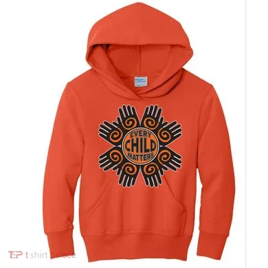 Every Child Matters Native American Hand Pattern Kids Hoodie