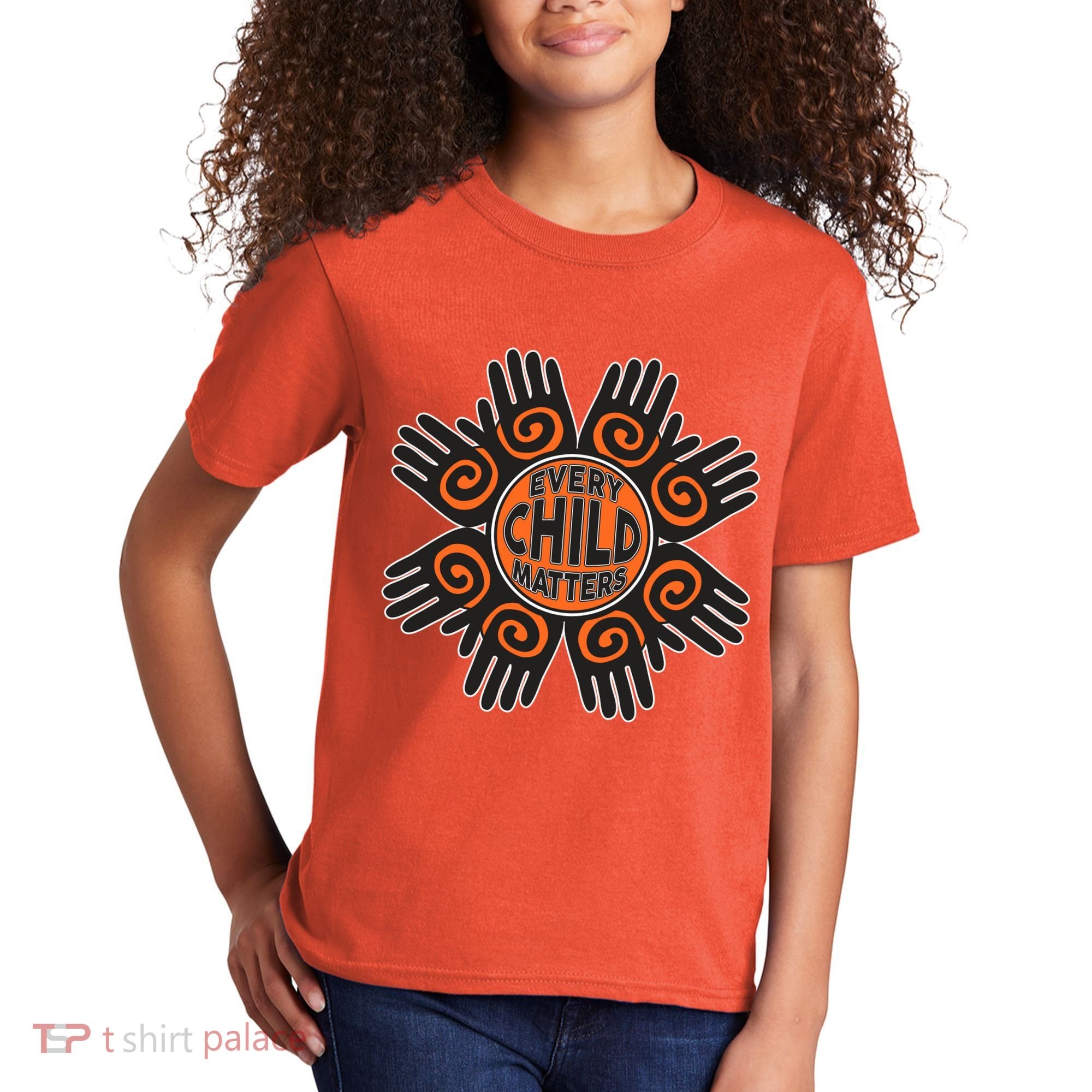 Every Child Matters Native American Hand Pattern Kids T-Shirt