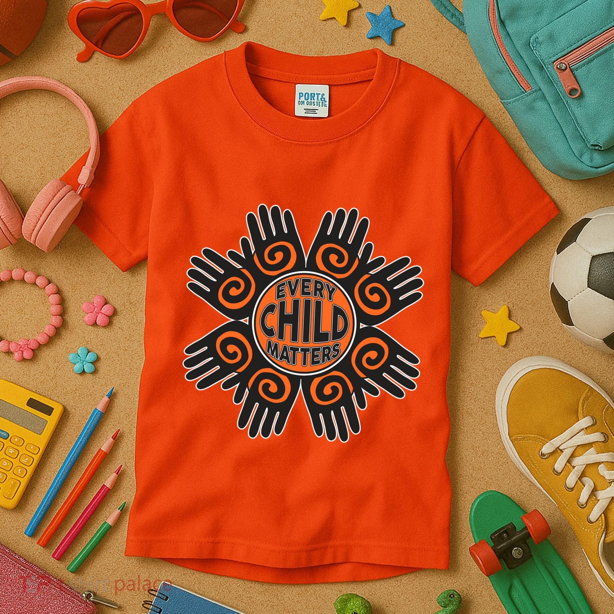 Every Child Matters Native American Hand Pattern Kids T-Shirt
