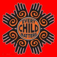 Every Child Matters Native American Hand Pattern Santa Hat thumb 1