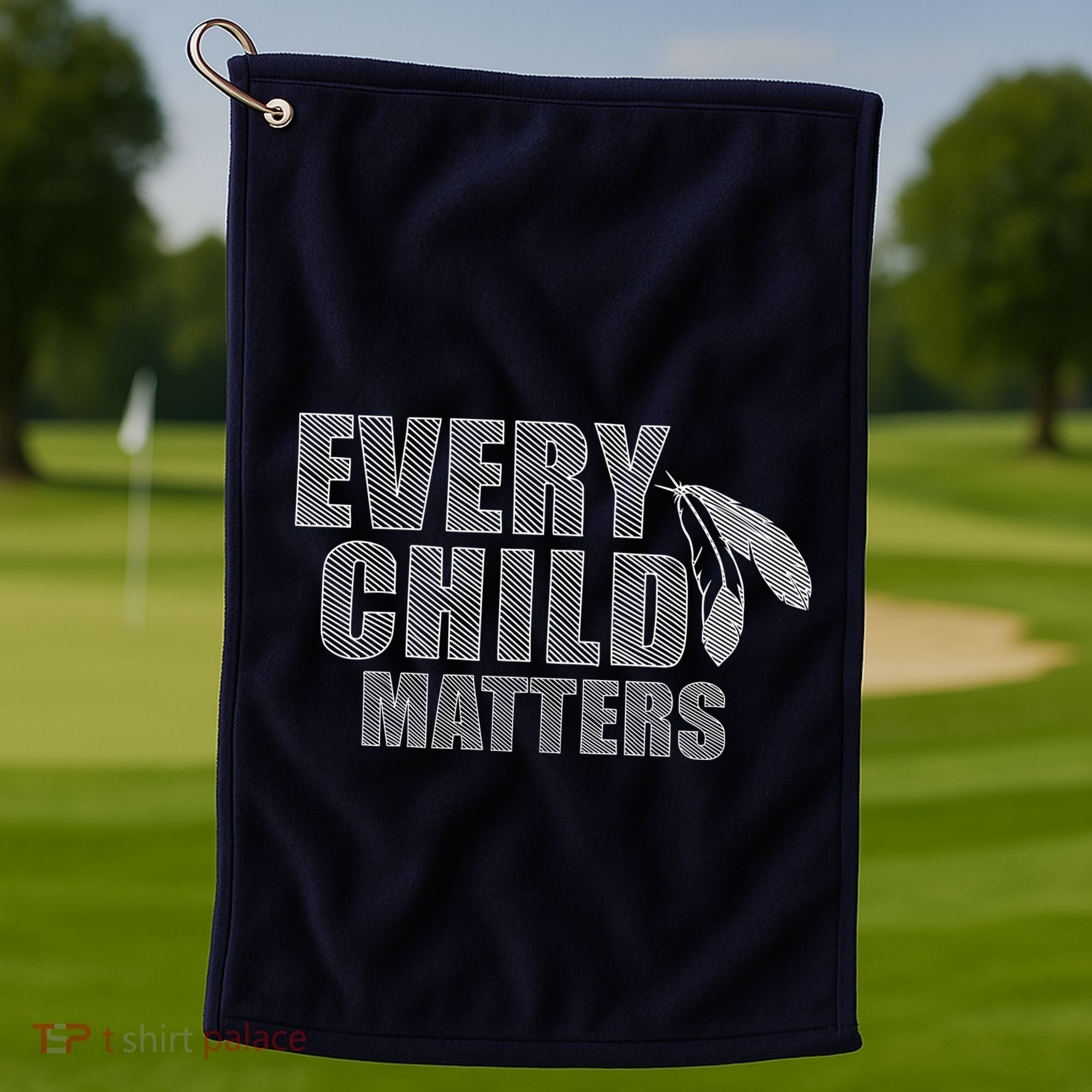 Every Child Matters Sketchy Pattern Golf Towel