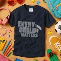 Every Child Matters Sketchy Pattern Kids T-Shirt thumb 3