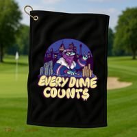Every Dime Counts Golf Towel thumb 1