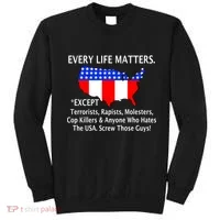 Every Life Maters Except Sweatshirt thumb 0