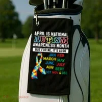 Every Month Is Autism Month Golf Towel thumb 2