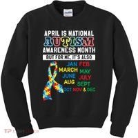 Every Month Is Autism Month Kids Sweatshirt thumb 0