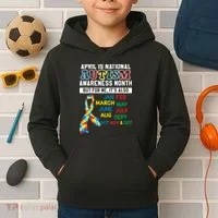 Every Month Is Autism Month Kids Hoodie thumb 2