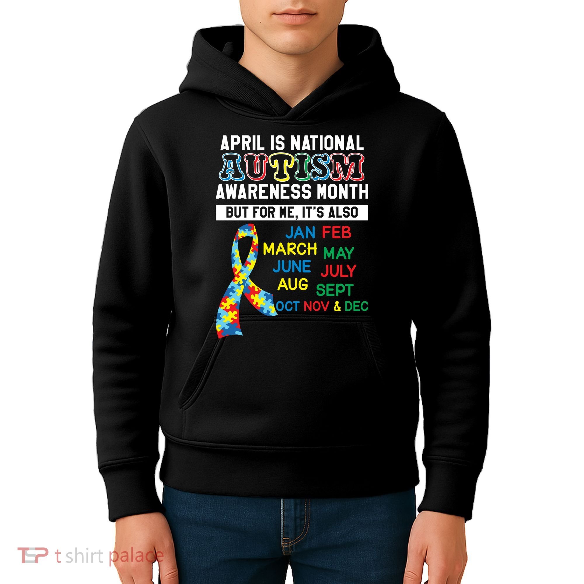 Every Month Is Autism Month Kids Hoodie