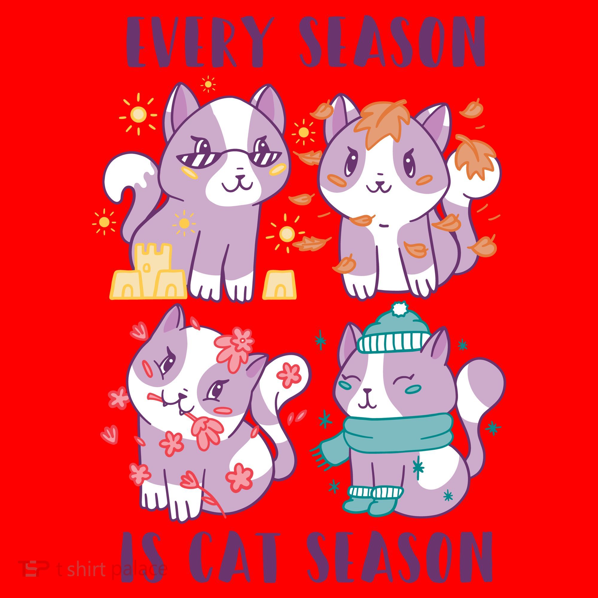 Every Season Is Cat Season Santa Hat