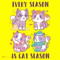 Every Season Is Cat Season Long Sleeve Shirt thumb 2