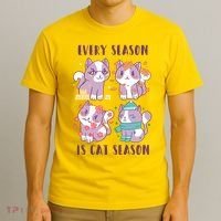 Every Season Is Cat Season T-Shirt thumb 3