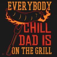 Everybody Chill Dad Is On The Grill Toddler Hoodie thumb 2