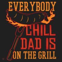 Everybody Chill Dad Is On The Grill Golf Towel thumb 3