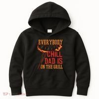 Everybody Chill Dad Is On The Grill Kids Hoodie thumb 0