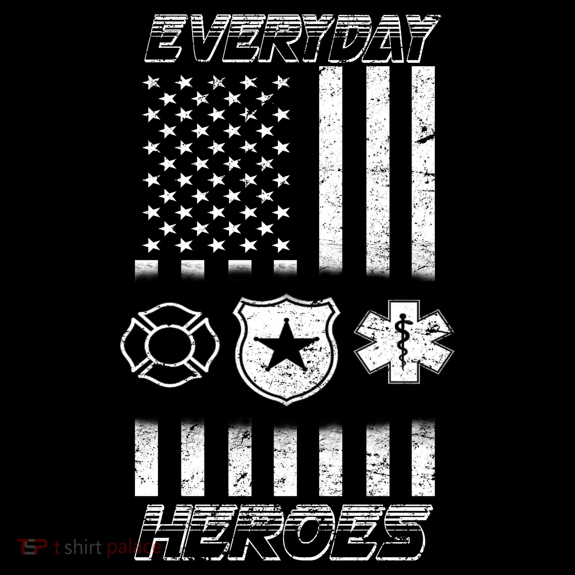 Everyday Heroes Firefighters  EMT Police USA-Made Doggie Bandana
