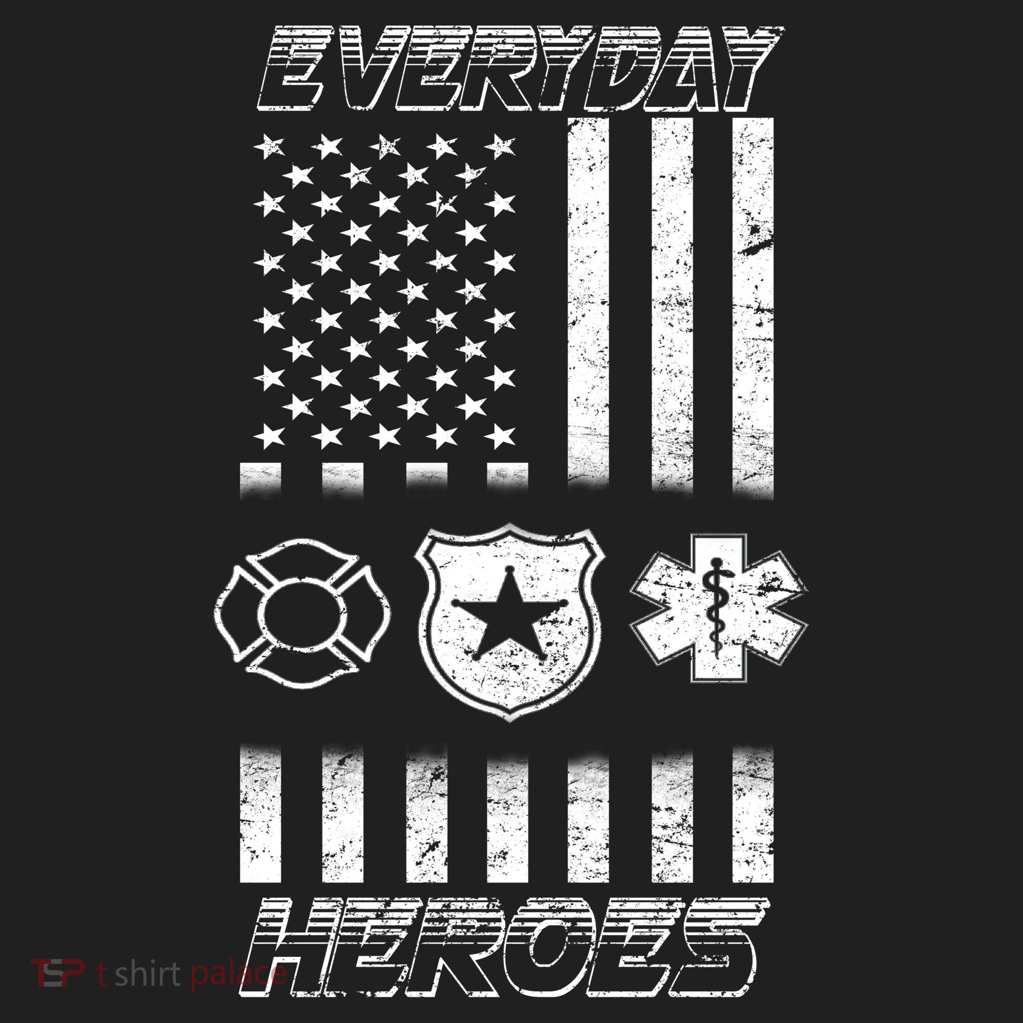 Everyday Heroes Firefighters  EMT Police Golf Towel