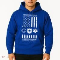 Everyday Heroes Firefighters  EMT Police Hoodie thumb 2