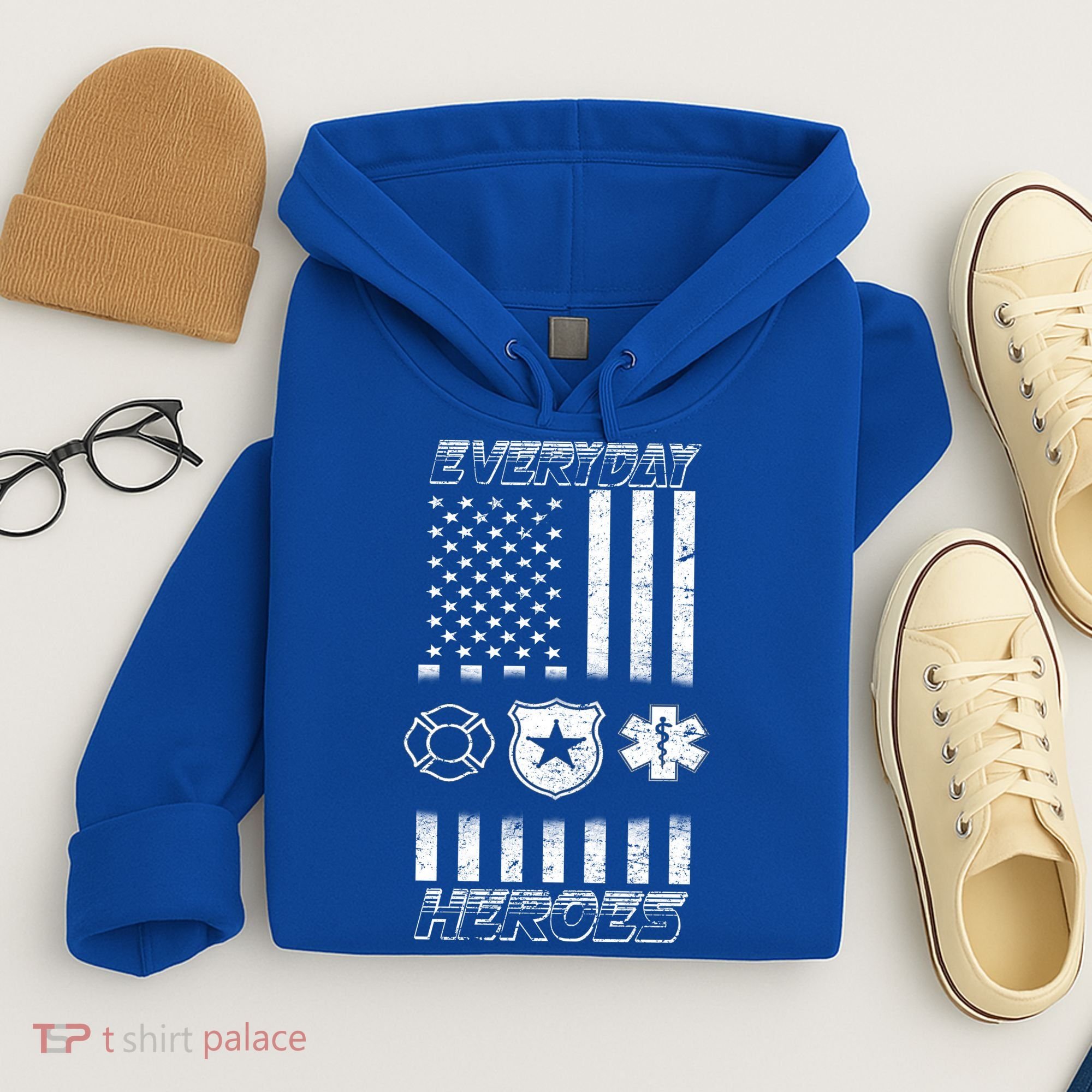 Everyday Heroes Firefighters  EMT Police Hoodie