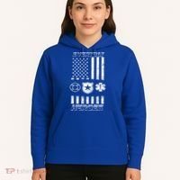 Everyday Heroes Firefighters  EMT Police Hoodie thumb 5