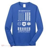 Everyday Heroes Firefighters  EMT Police Long Sleeve Shirt thumb 0
