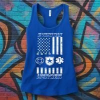 Everyday Heroes Firefighters  EMT Police Women's Tank Top thumb 3