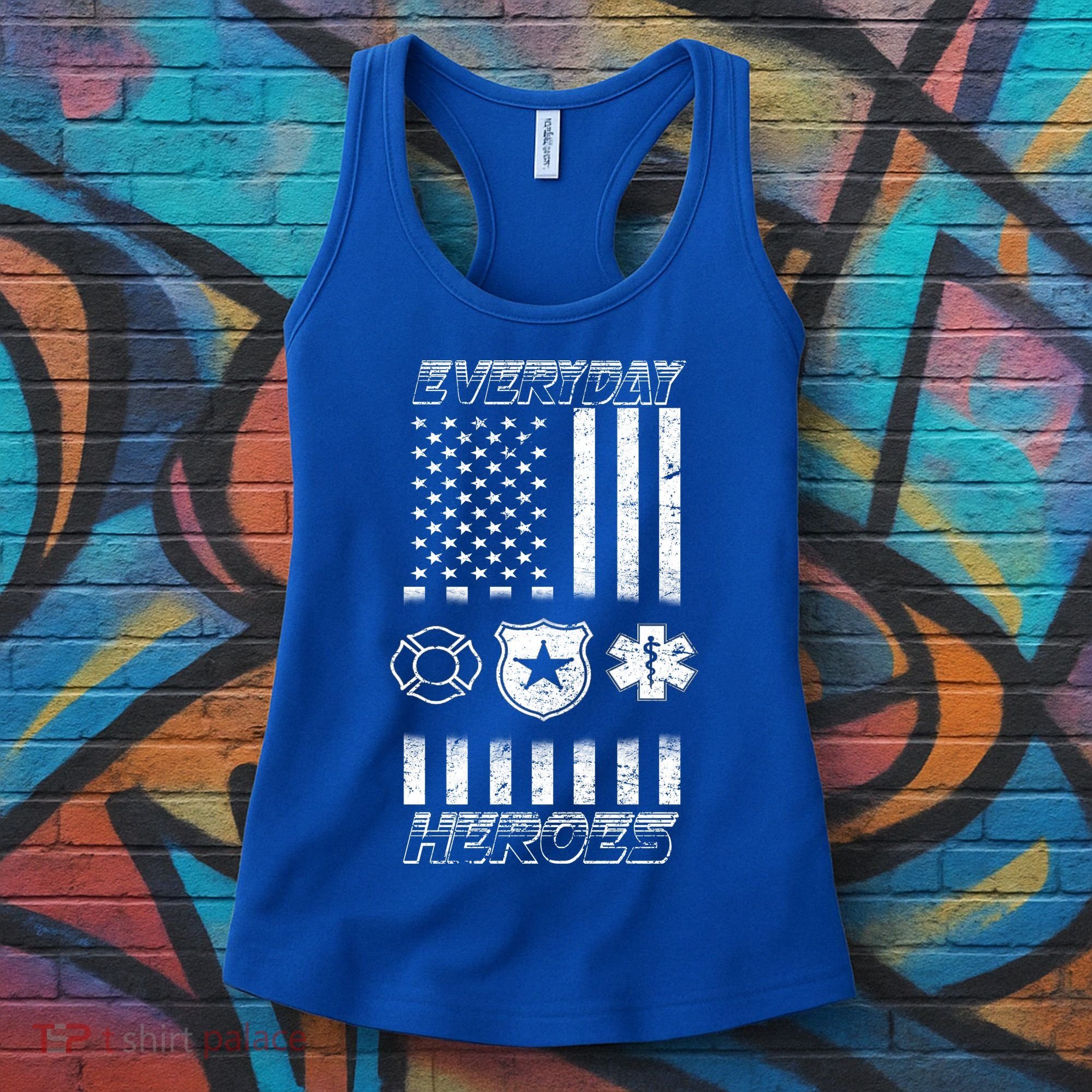 Everyday Heroes Firefighters  EMT Police Women's Tank Top