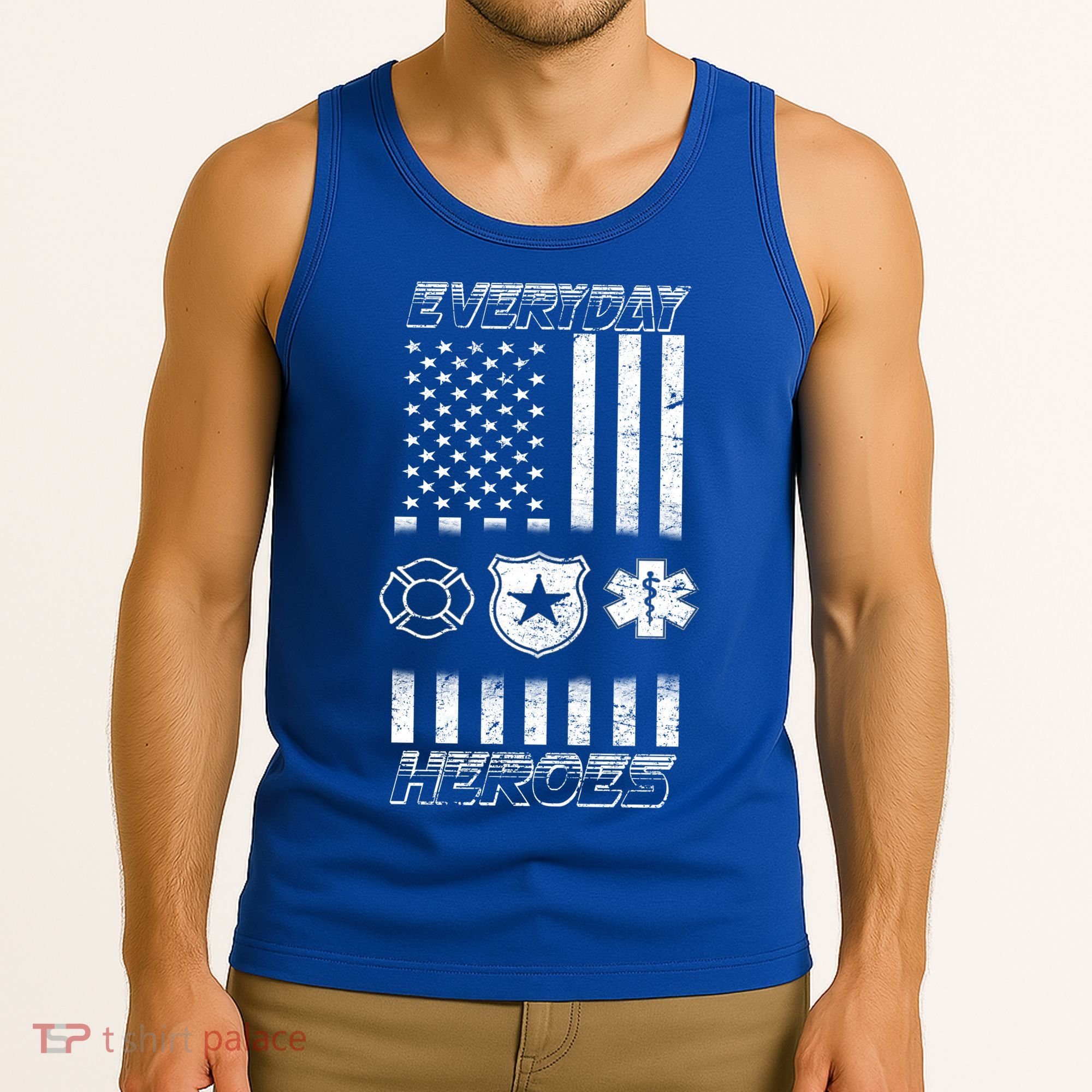 Everyday Heroes Firefighters  EMT Police Tank Top