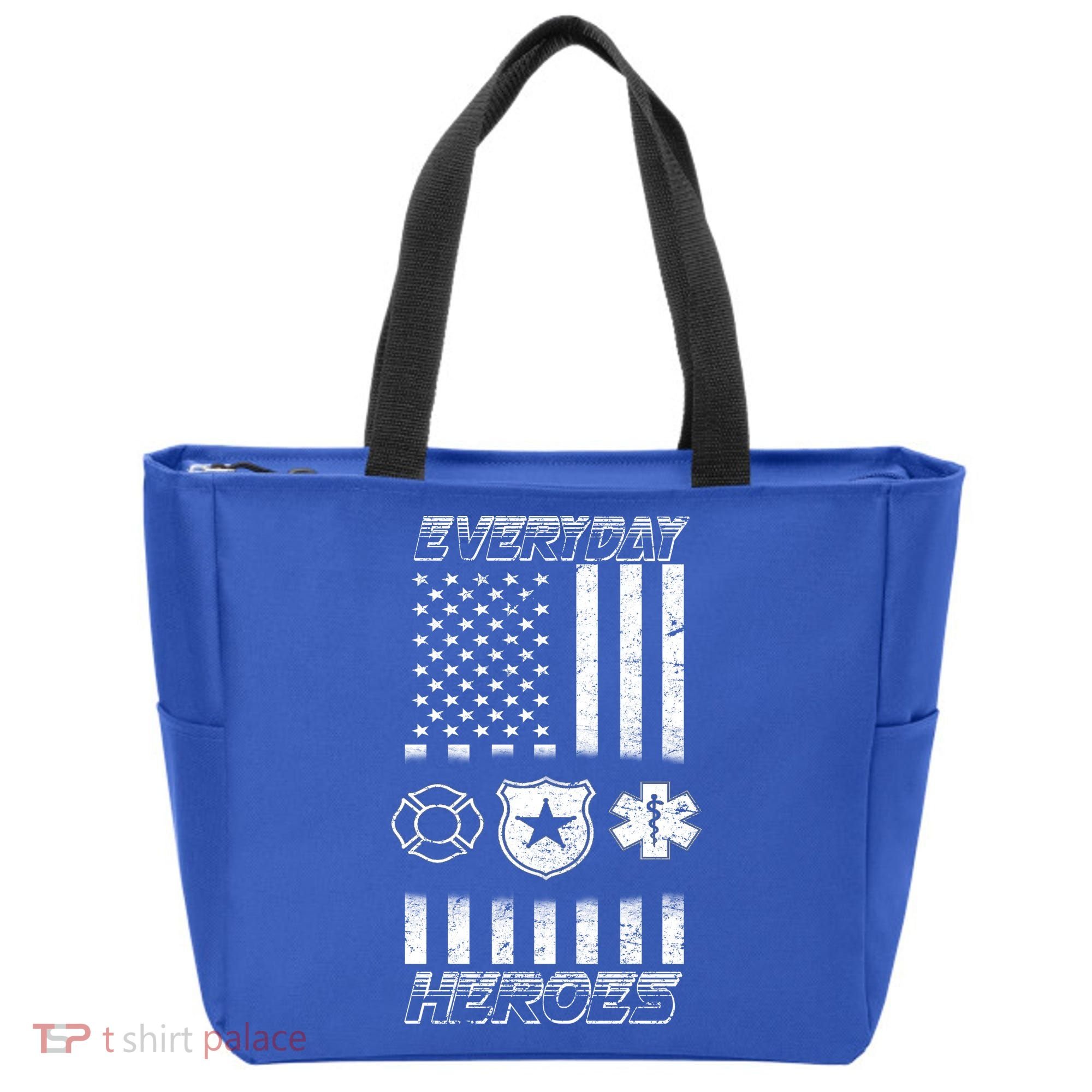 Everyday Heroes Firefighters  EMT Police Tote Bag