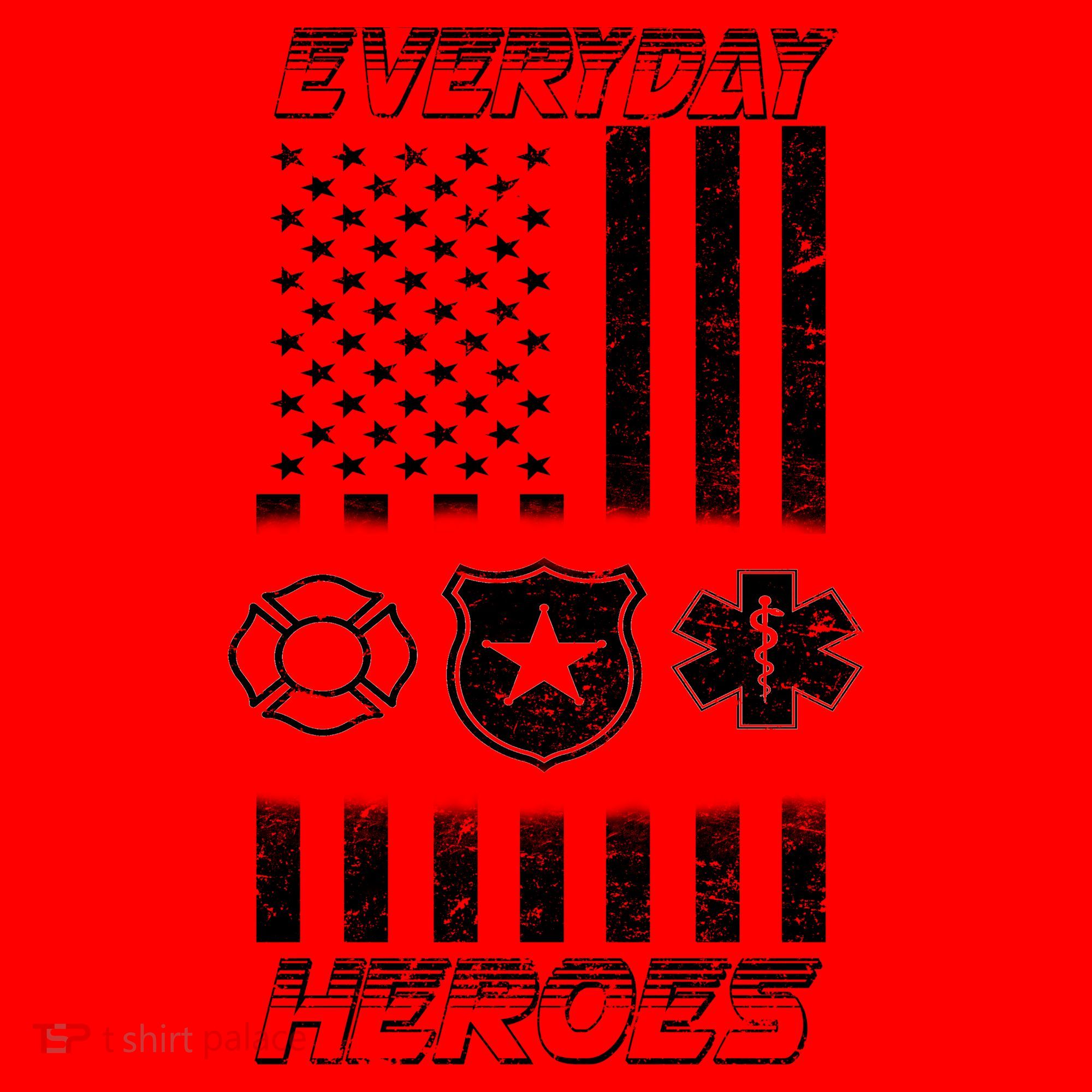 Everyday Heroes Firefighters  EMT Police Santa Hat