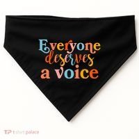 Everyone Deserves A Voice USA-Made Doggie Bandana thumb 0